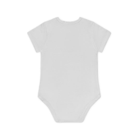 Kurzarm Baby-Body aus Bio-Baumwolle mit Herzprint und roter "Love"-Aufschrift