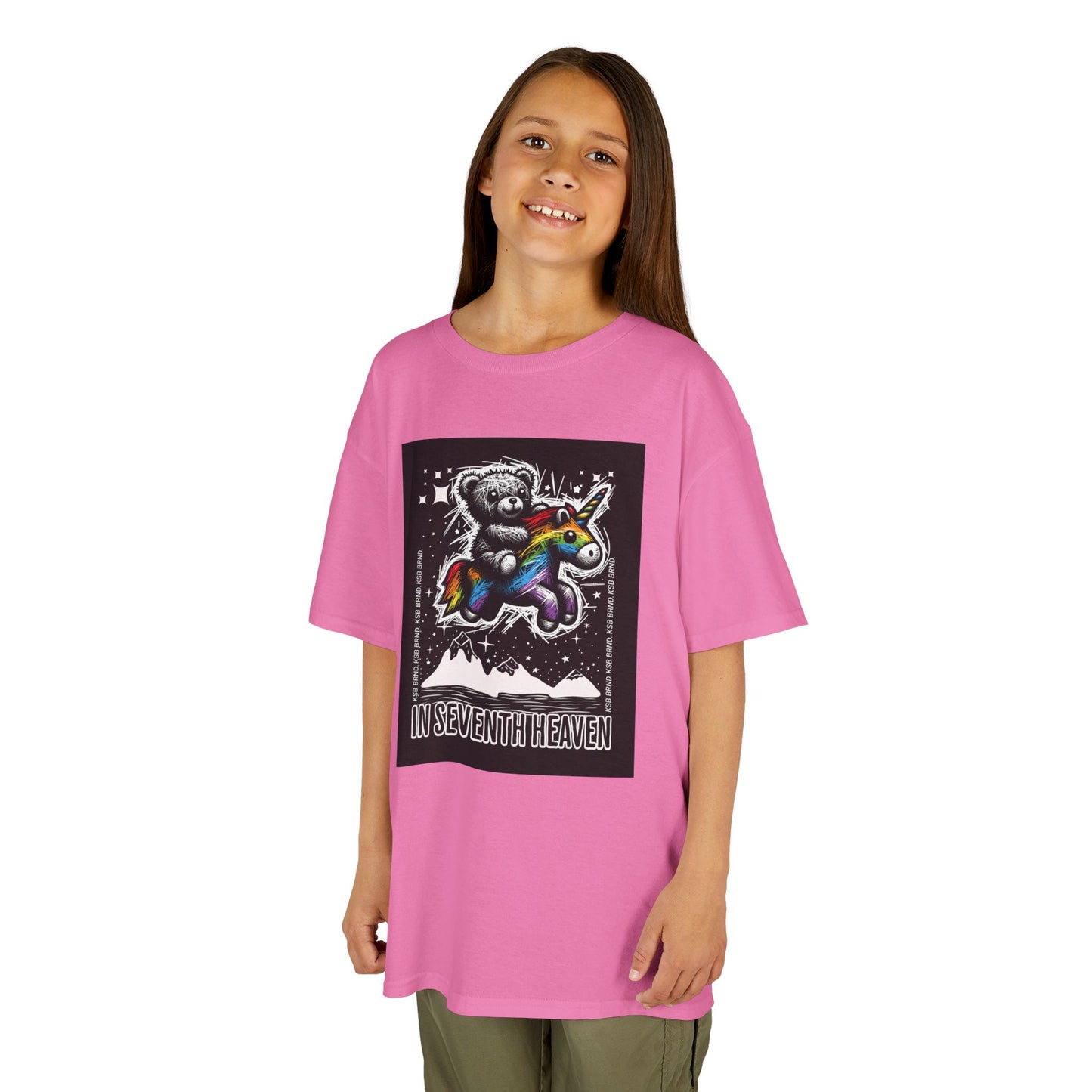 Streetwear Mädchen T-Shirt | Bär auf Einhorn Print - KSB BRND.