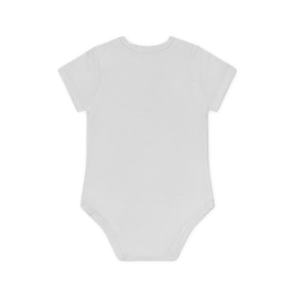 Kurzarm Baby-Body aus Bio-Baumwolle mit Herzprint und roter "Love"-Aufschrift
