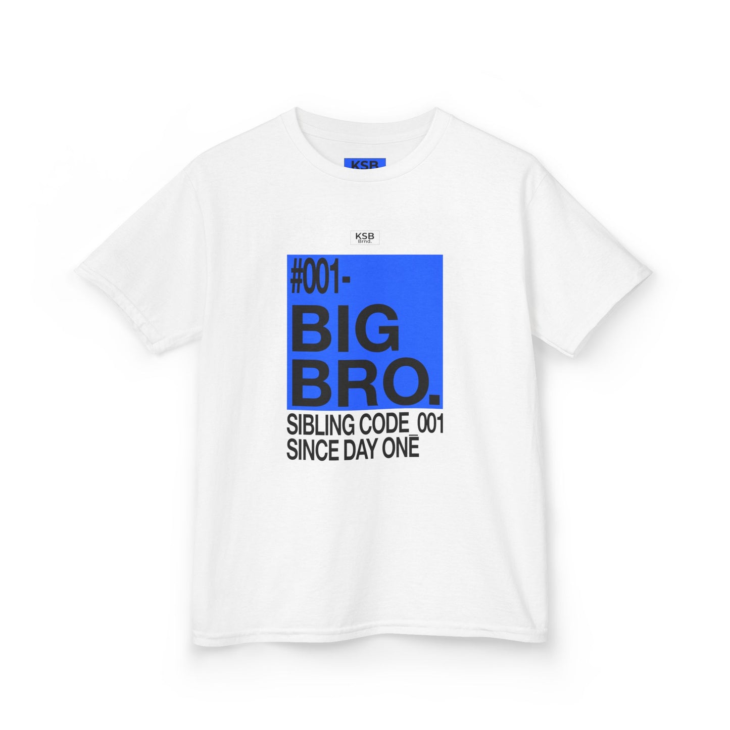 Geschwister-Shirt für Kinder - "#001 BIG BRO - SINBLING CODE_001 SINCE DAY ONE"
