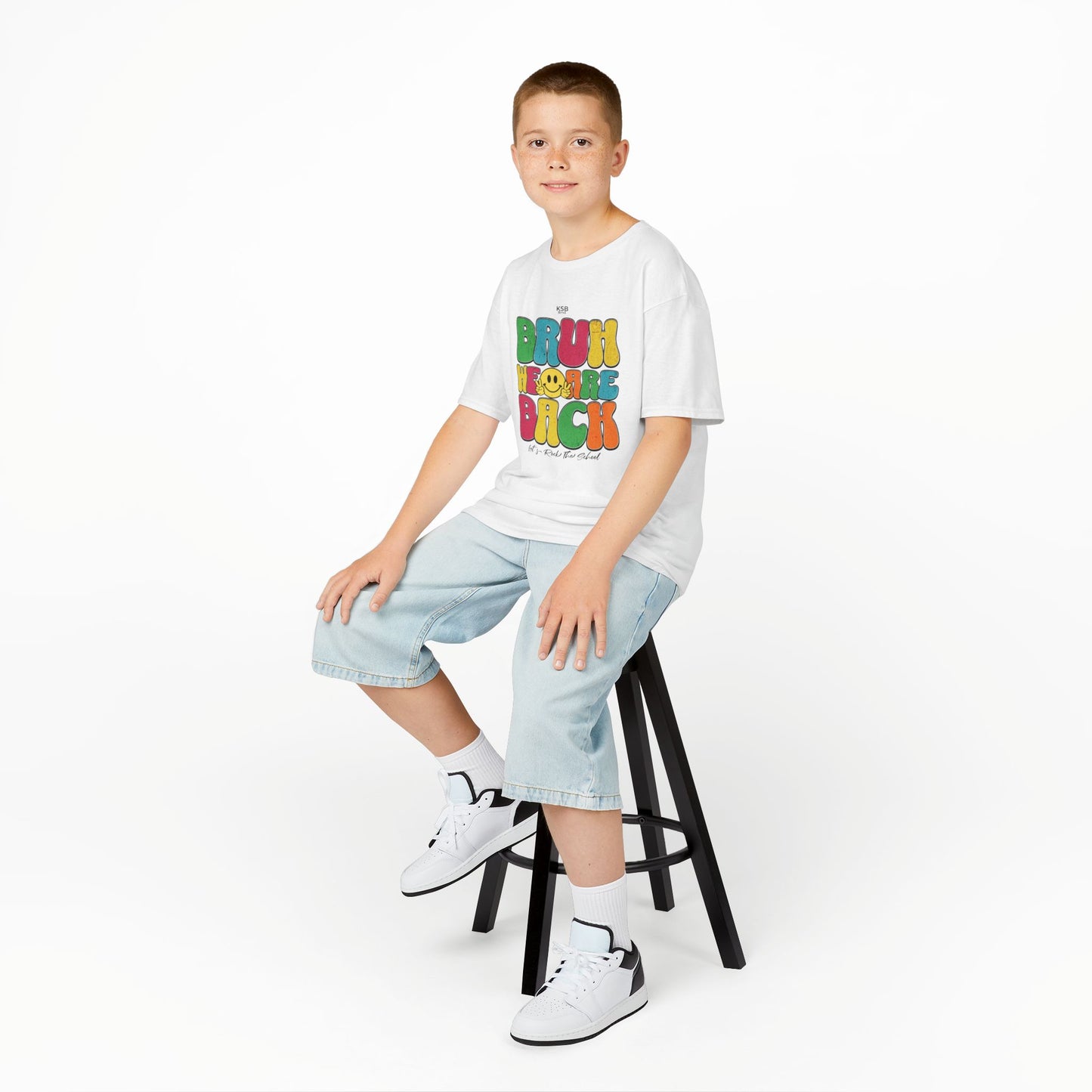 Back to School - Streetwear Kinder T-Shirt - "BRUH WE ARE BACK - let's rock the school"