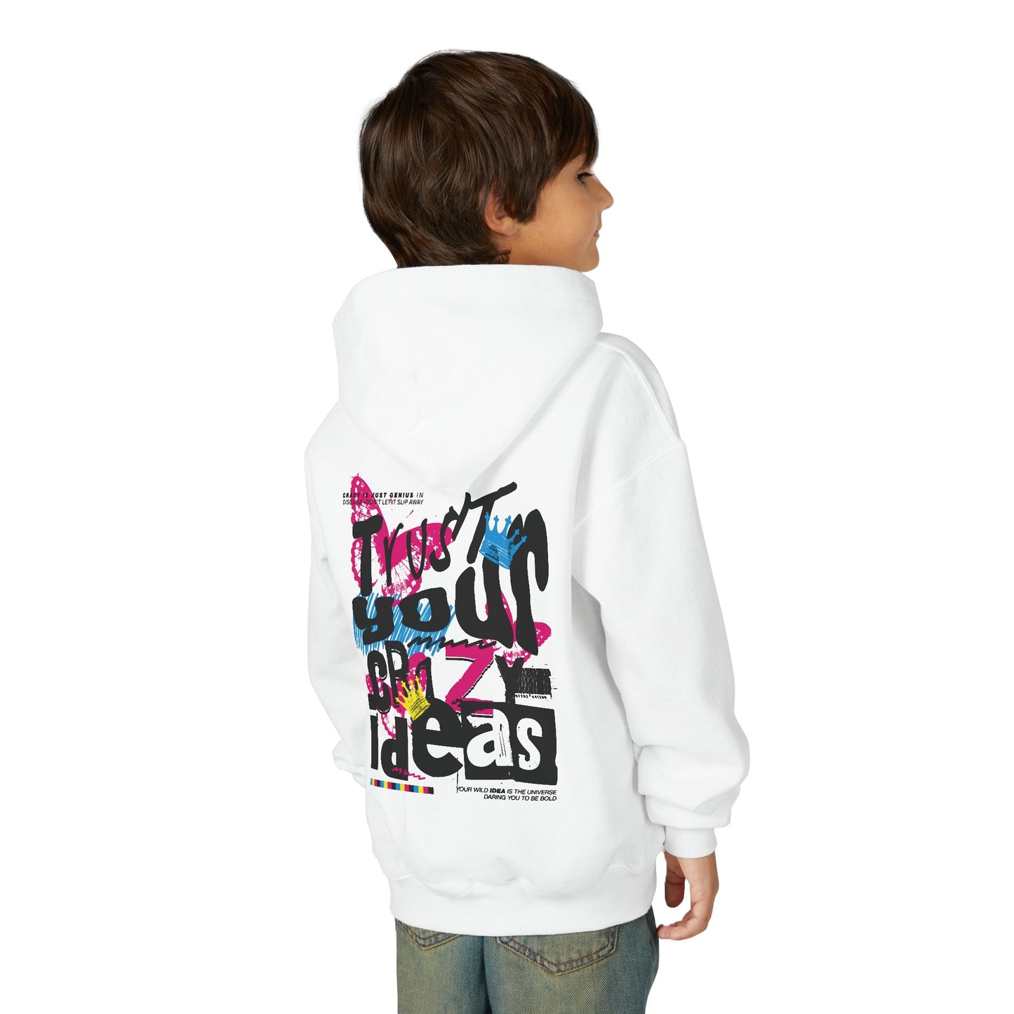 KSB Brnd. Kinder Hoodie - "Trust your Crazy Ideas" mit Butterfly-Design
