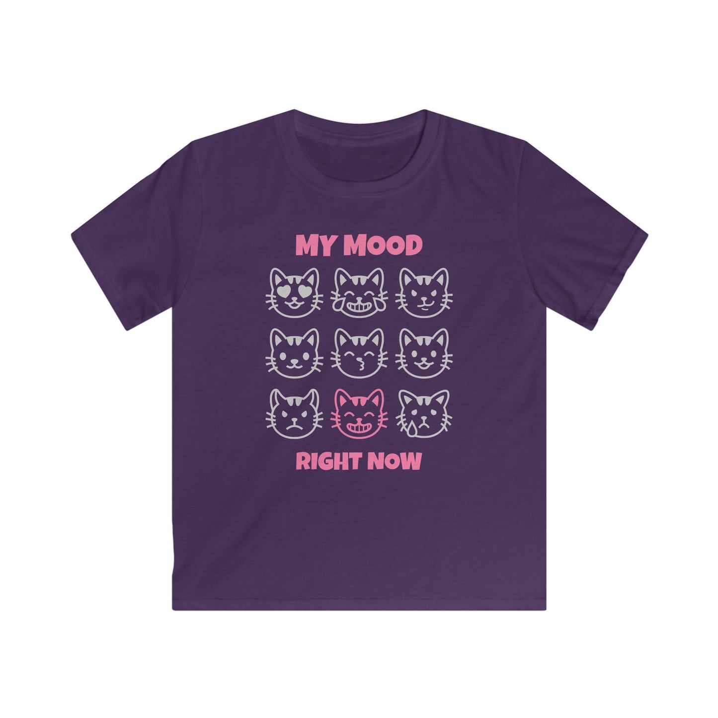 KSB Brnd. Mädchen Streetwear T-Shirt | 9 Katzen Mood Print