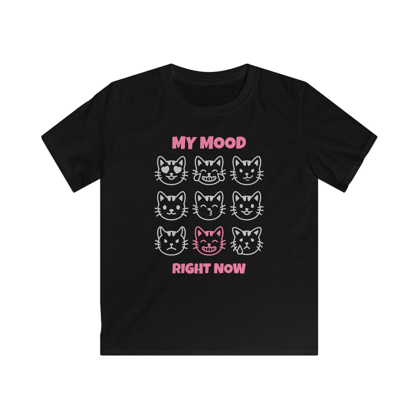 KSB Brnd. Mädchen Streetwear T-Shirt | 9 Katzen Mood Print
